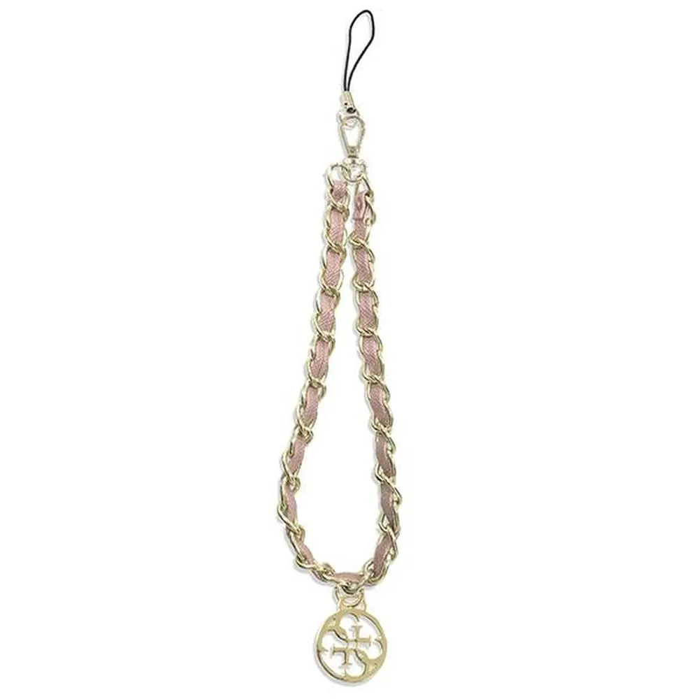 Guess Anhänger GUSTSAS4P Phone Strap rosa/rosa Kette Metall 4G Charm