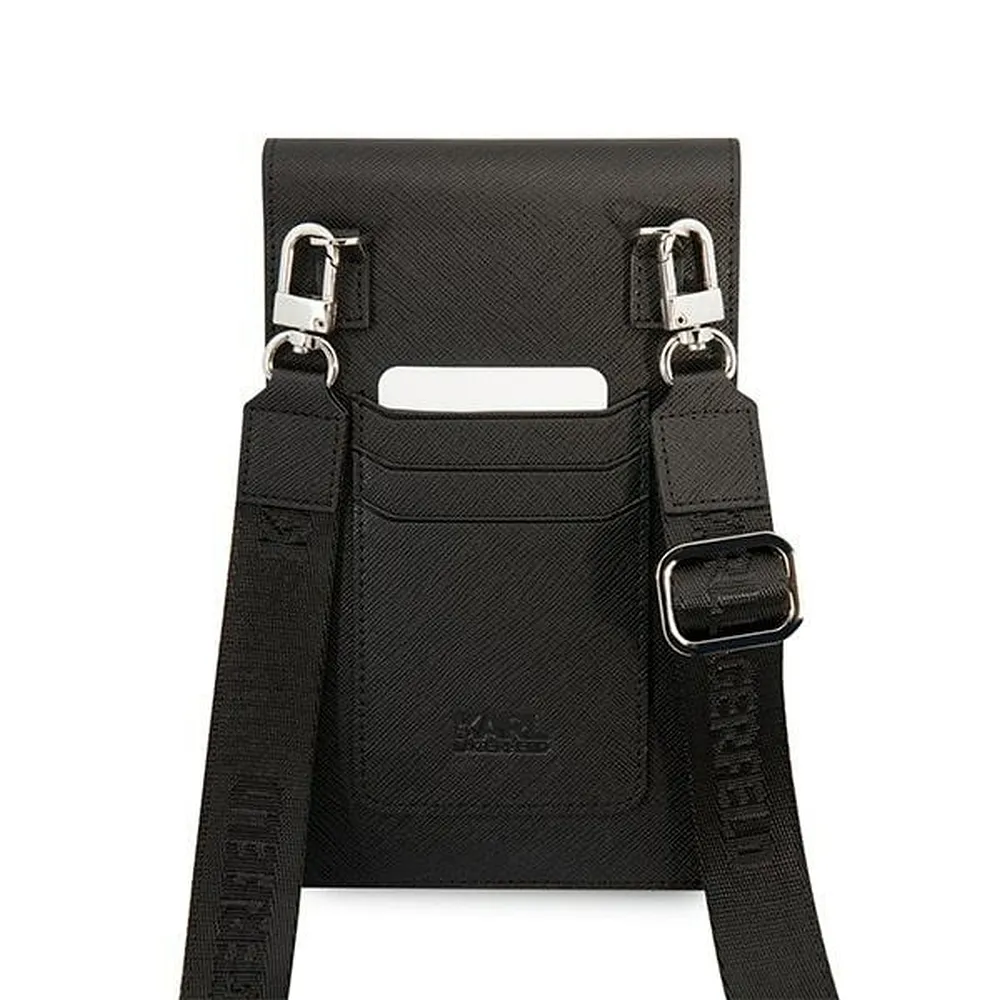 Karl Lagerfeld KLWBSARSGK Universal-Telefontasche (RSG-Prägung / schwarz)