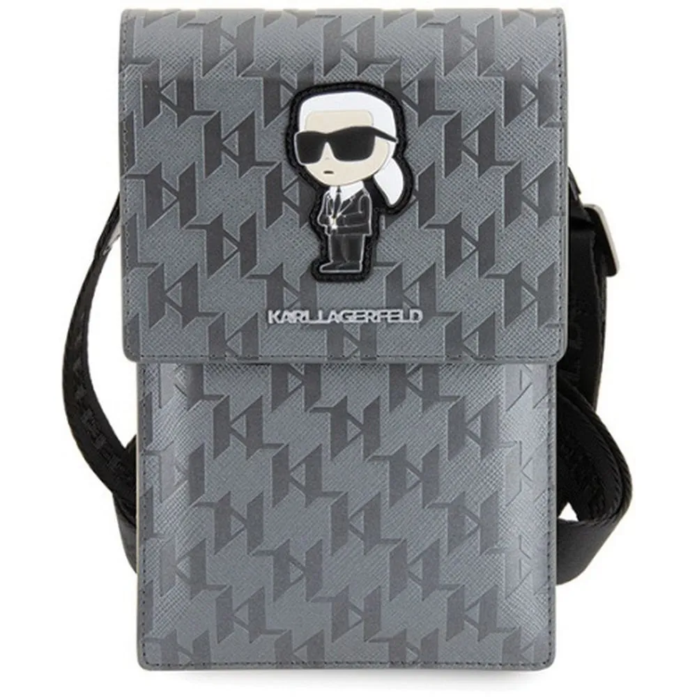 Karl Lagerfeld KLWBSAKHPKG (Saffiano Mono Ikonik / silber) universelle Handytasche