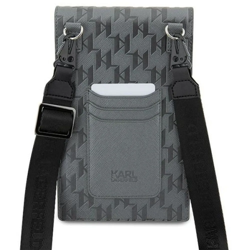 Karl Lagerfeld KLWBSAKHPKG (Saffiano Mono Ikonik / silber) universelle Handytasche