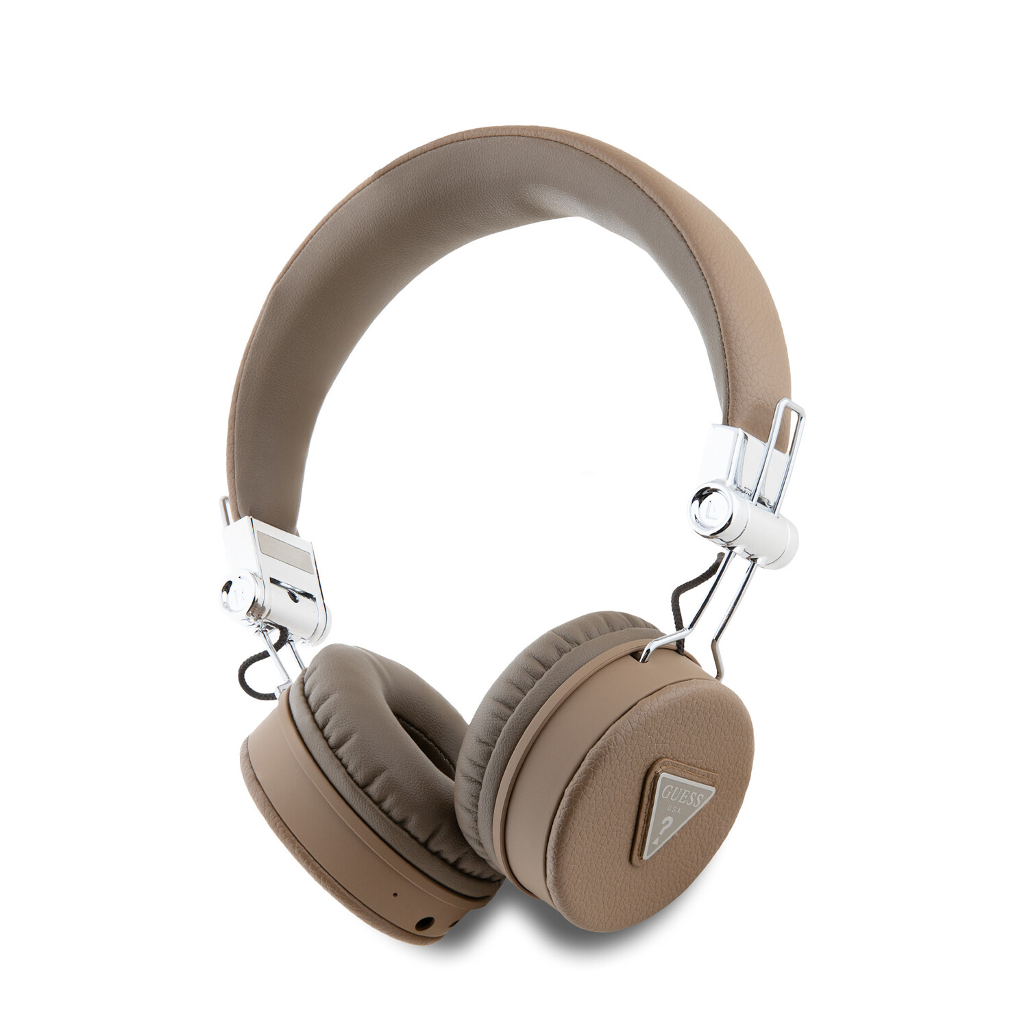 GUESS wireless headphones bluetooth ENC GUBH70PGTSPSW (Grained Classic Round Shape) brown