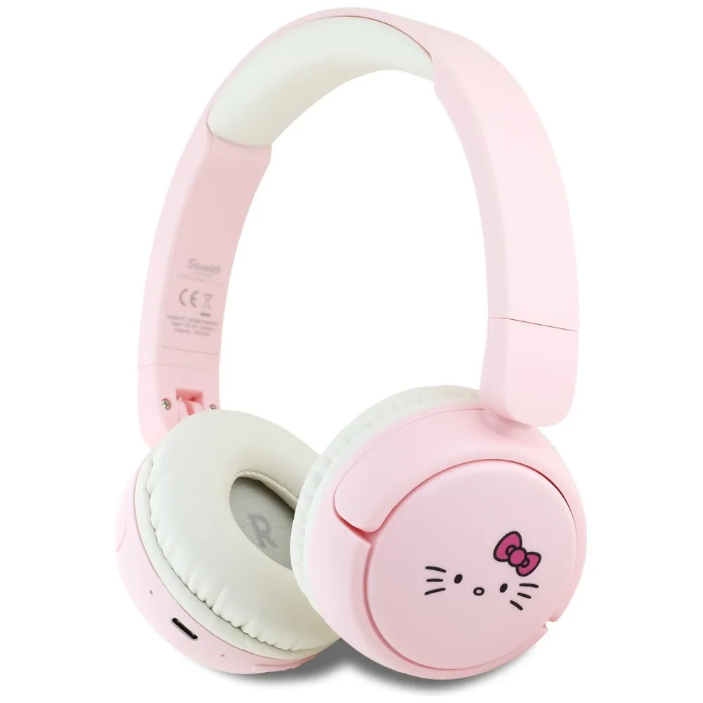 Wireless headphones The Hello Kitty Face Logo pink