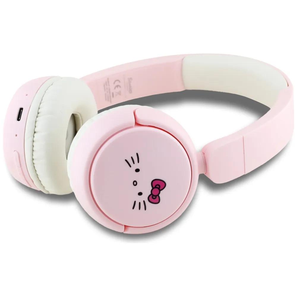 Wireless headphones The Hello Kitty Face Logo pink