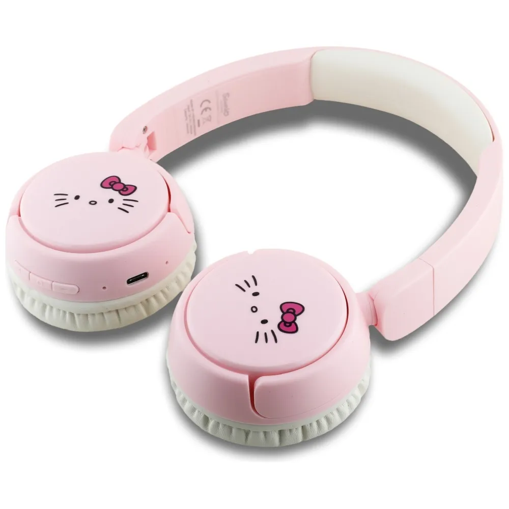 Wireless headphones The Hello Kitty Face Logo pink