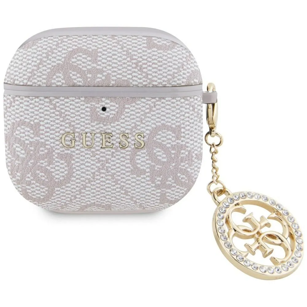 GUESS case passend für APPLE AirPods 4 GUA4P4E4CDP (PU 4G W/ Strass Charm) pink