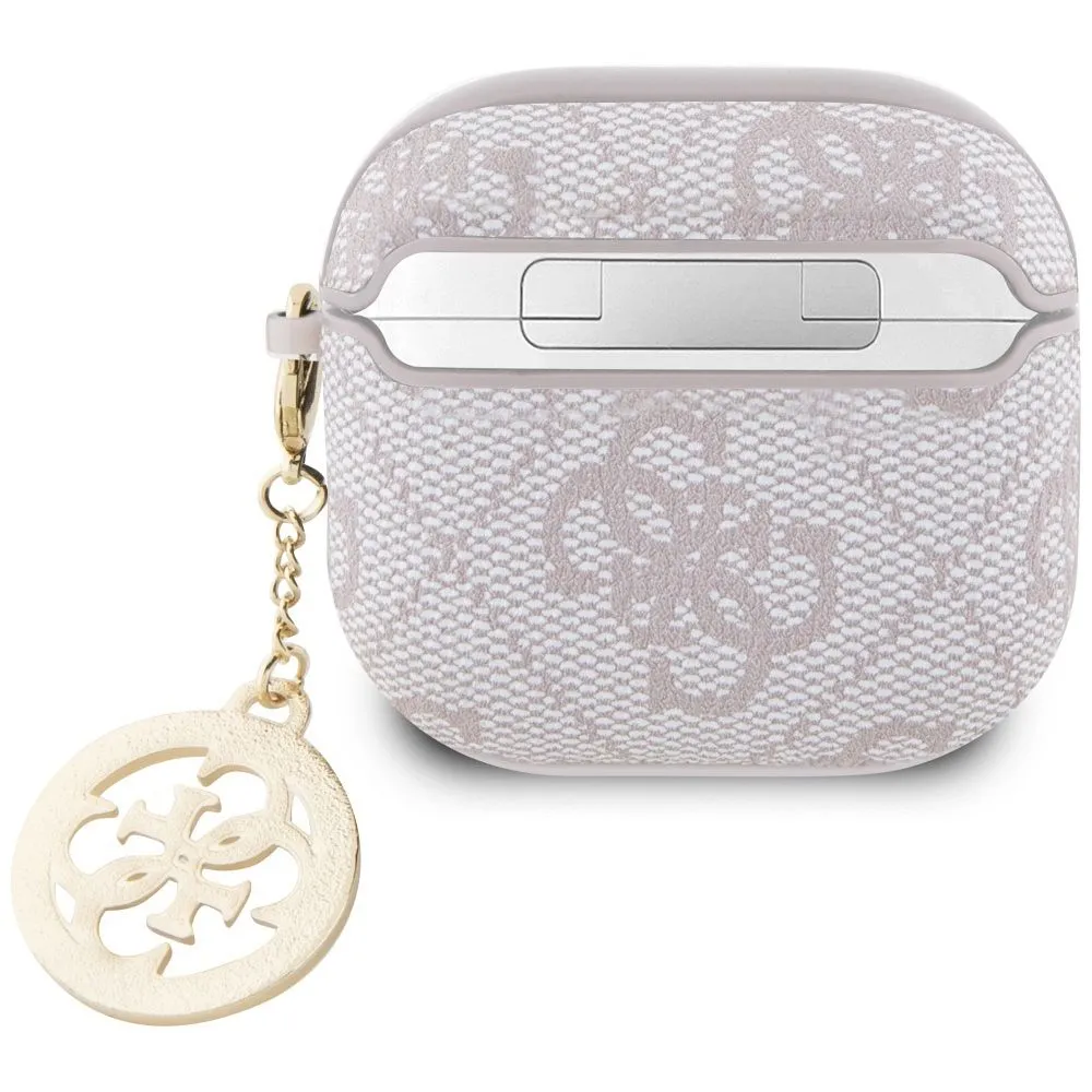 GUESS case passend für APPLE AirPods 4 GUA4P4E4CDP (PU 4G W/ Strass Charm) pink