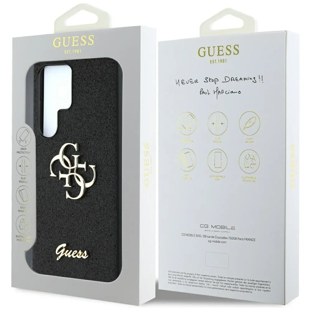 GUESS case passend für SAMSUNG S25 Ultra GUHCS25LHG4SGK (Fixed Glitter Big 4G) black