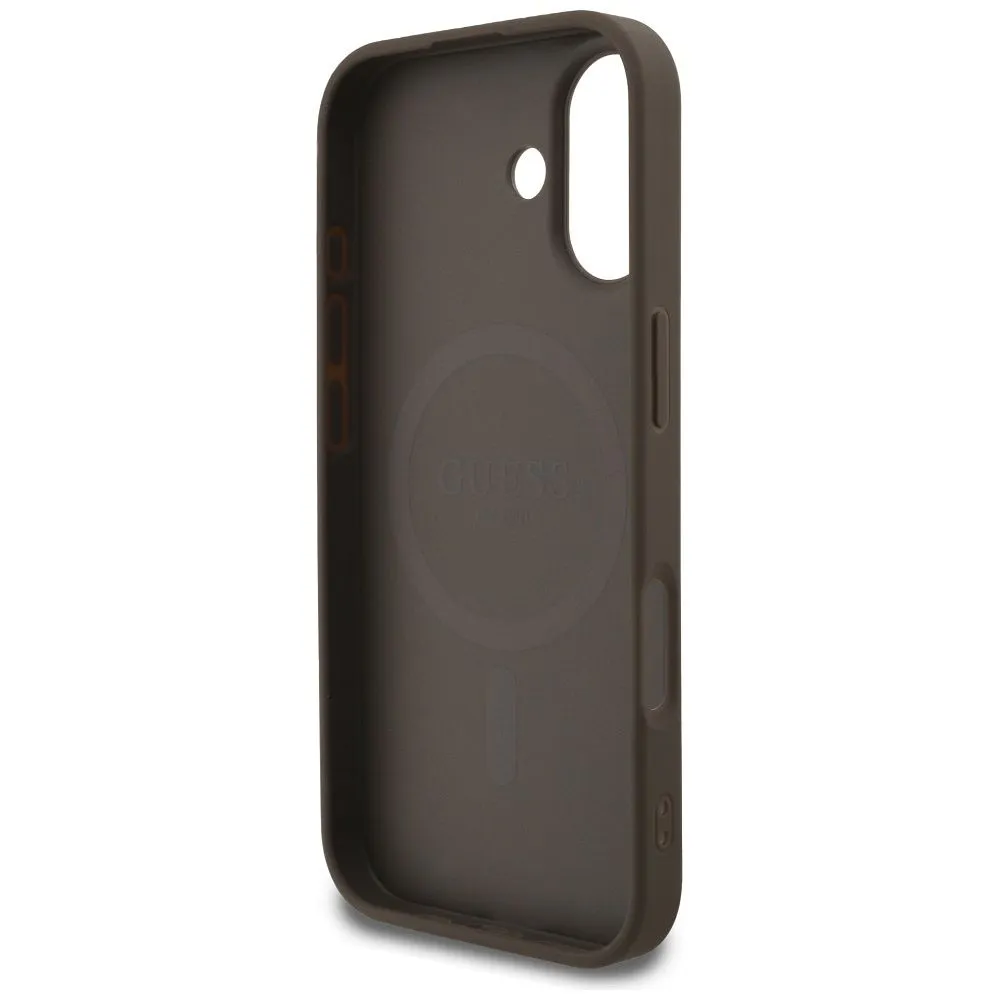 GUESS case passend für IPHONE 17 kompatibel mit MagSafe GUHMP17SP4SM4MW (PU 4G Small 4G and Classic) brown