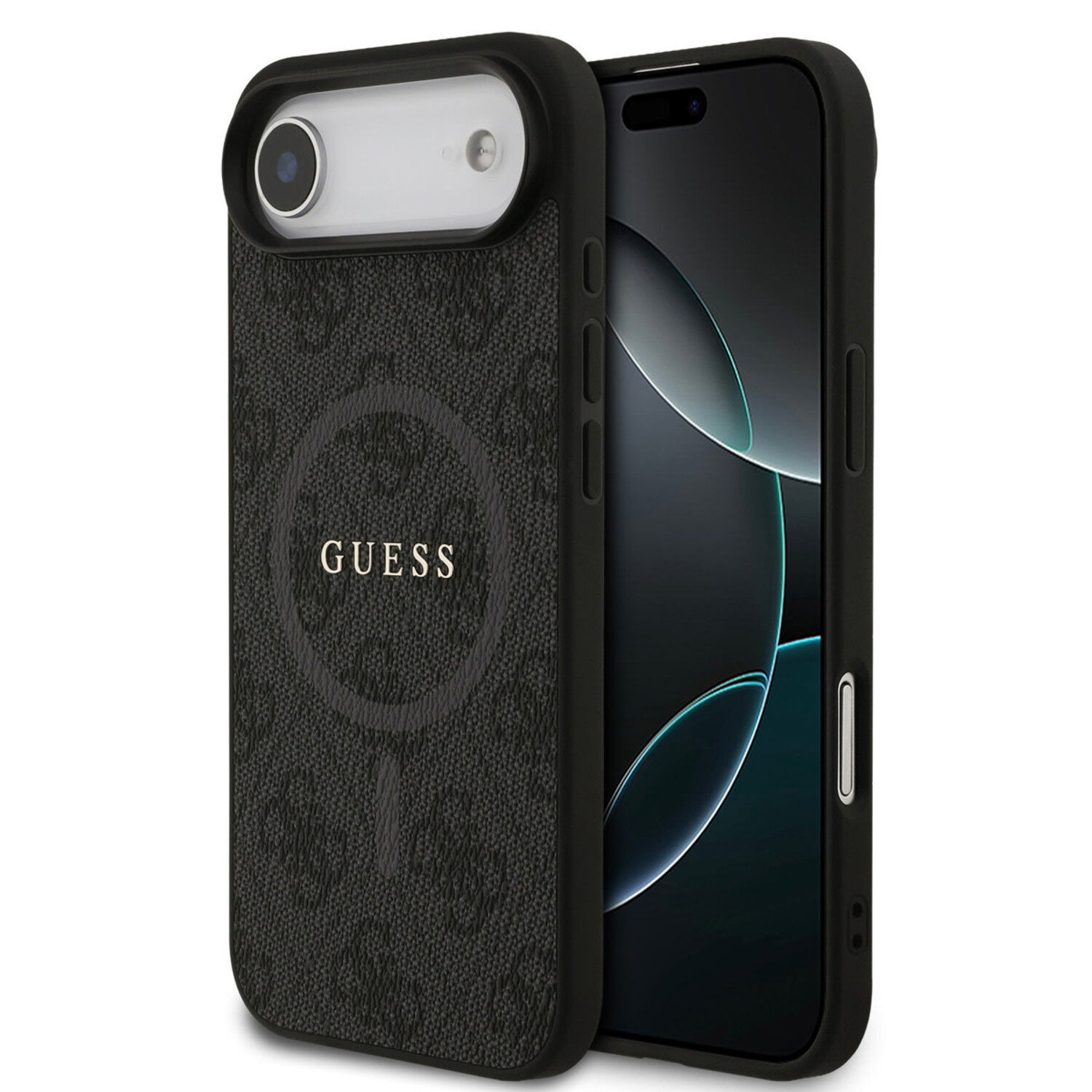 GUESS case passend für IPHONE 17 Air kompatibel mit MagSafe GUHMP17MG4GFRK (PU 4G Ring Classic Logo) black