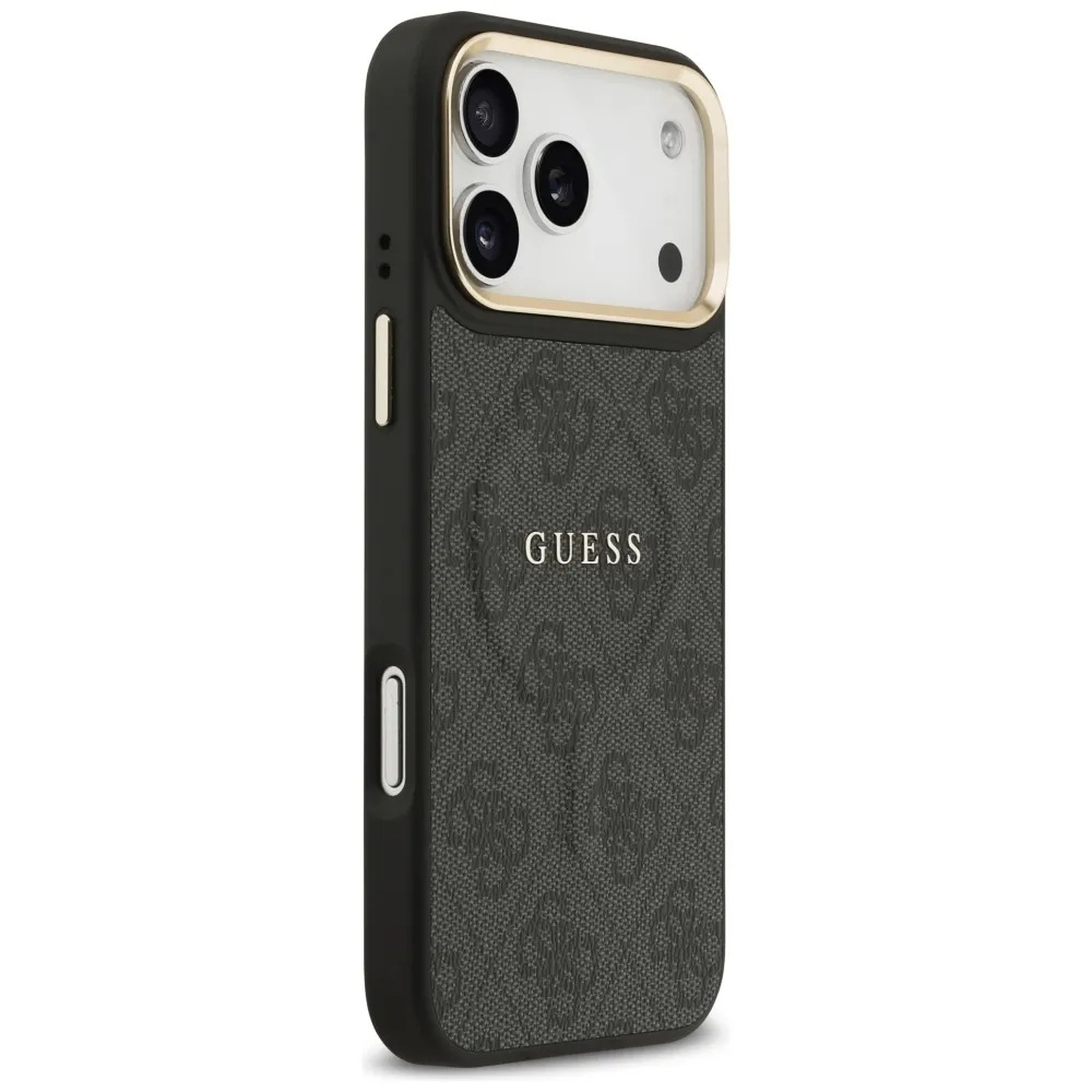 GUESS case passend für IPHONE 17 Pro Max kompatibel mit MagSafe GUHMP17XP4MSEGCK (PU 4G W/ Classic) black