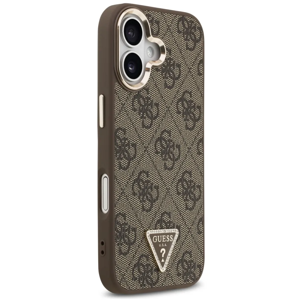 GUESS case passend für IPHONE 17 kompatibel mit MagSafe GUHMP17SP4GTDGMW (4G PU W/ Triangle Logo) gold brown