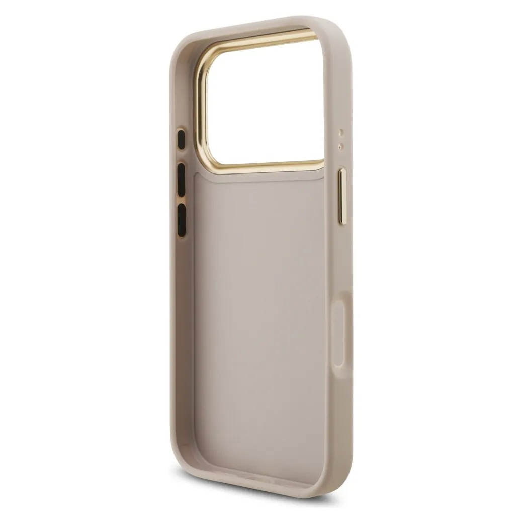 GUESS case passend für IPHONE 17 Pro GUHCP17L4GMGCPI (PU W/ Big 4G Classic Logo) gold pink