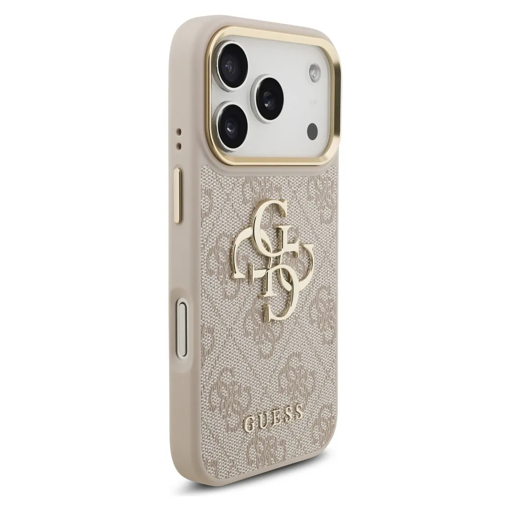 GUESS case passend für IPHONE 17 Pro GUHCP17L4GMGCPI (PU W/ Big 4G Classic Logo) gold pink