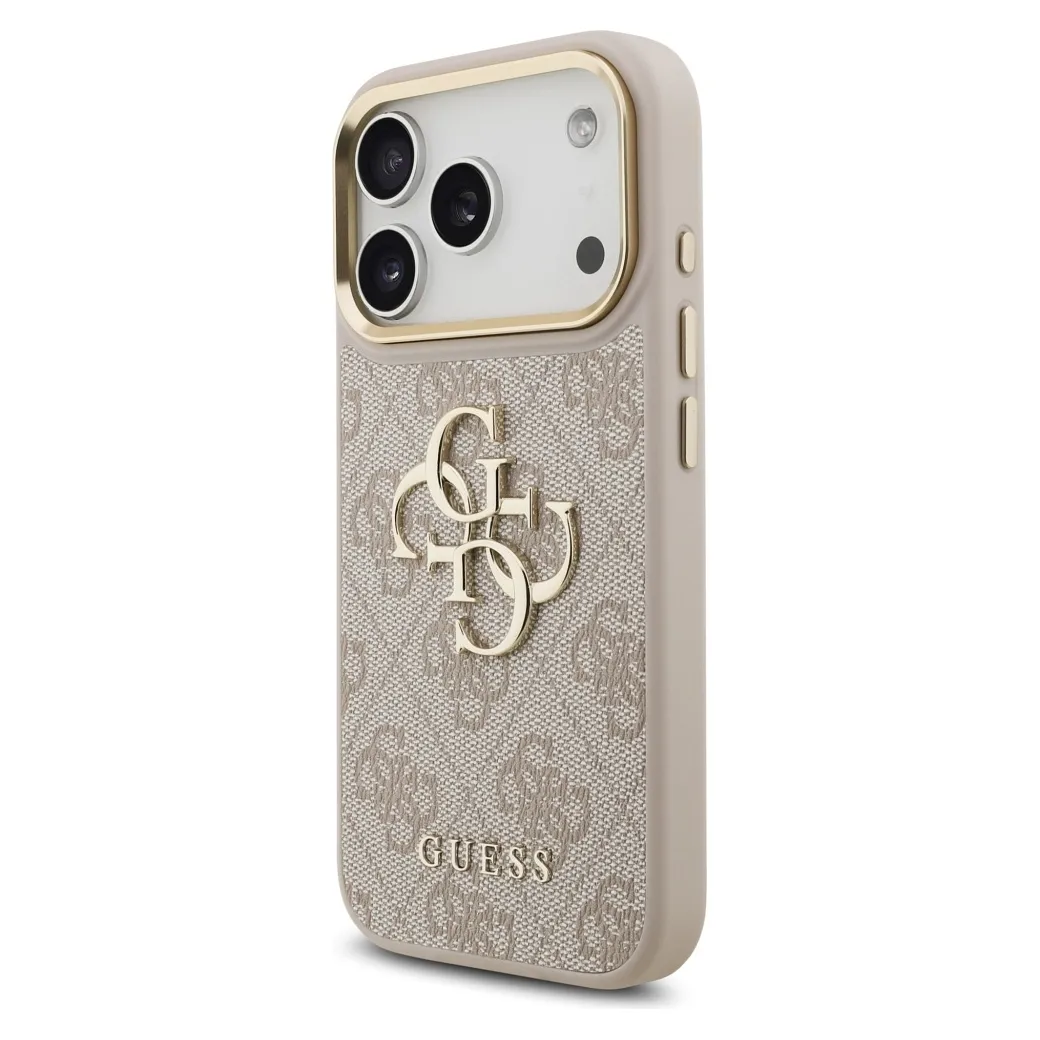 GUESS case passend für IPHONE 17 Pro GUHCP17L4GMGCPI (PU W/ Big 4G Classic Logo) gold pink