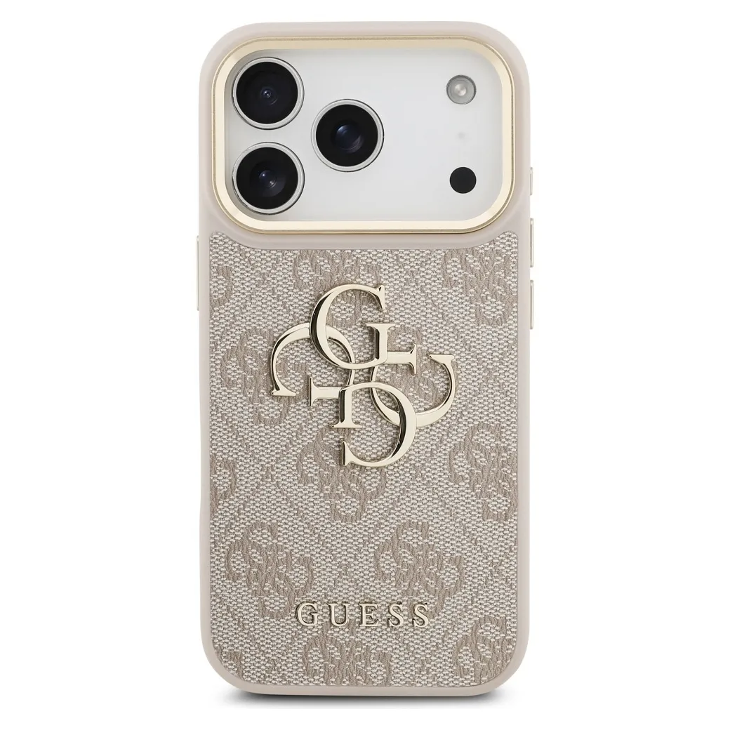 GUESS case passend für IPHONE 17 Pro GUHCP17L4GMGCPI (PU W/ Big 4G Classic Logo) gold pink