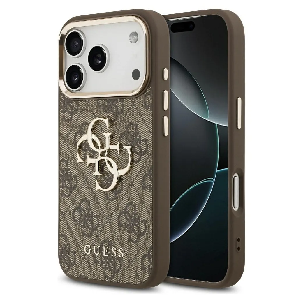 GUESS case passend für IPHONE 17 Pro GUHCP17L4GMGCBR (PU W/ Big 4G Classic Logo) gold brown