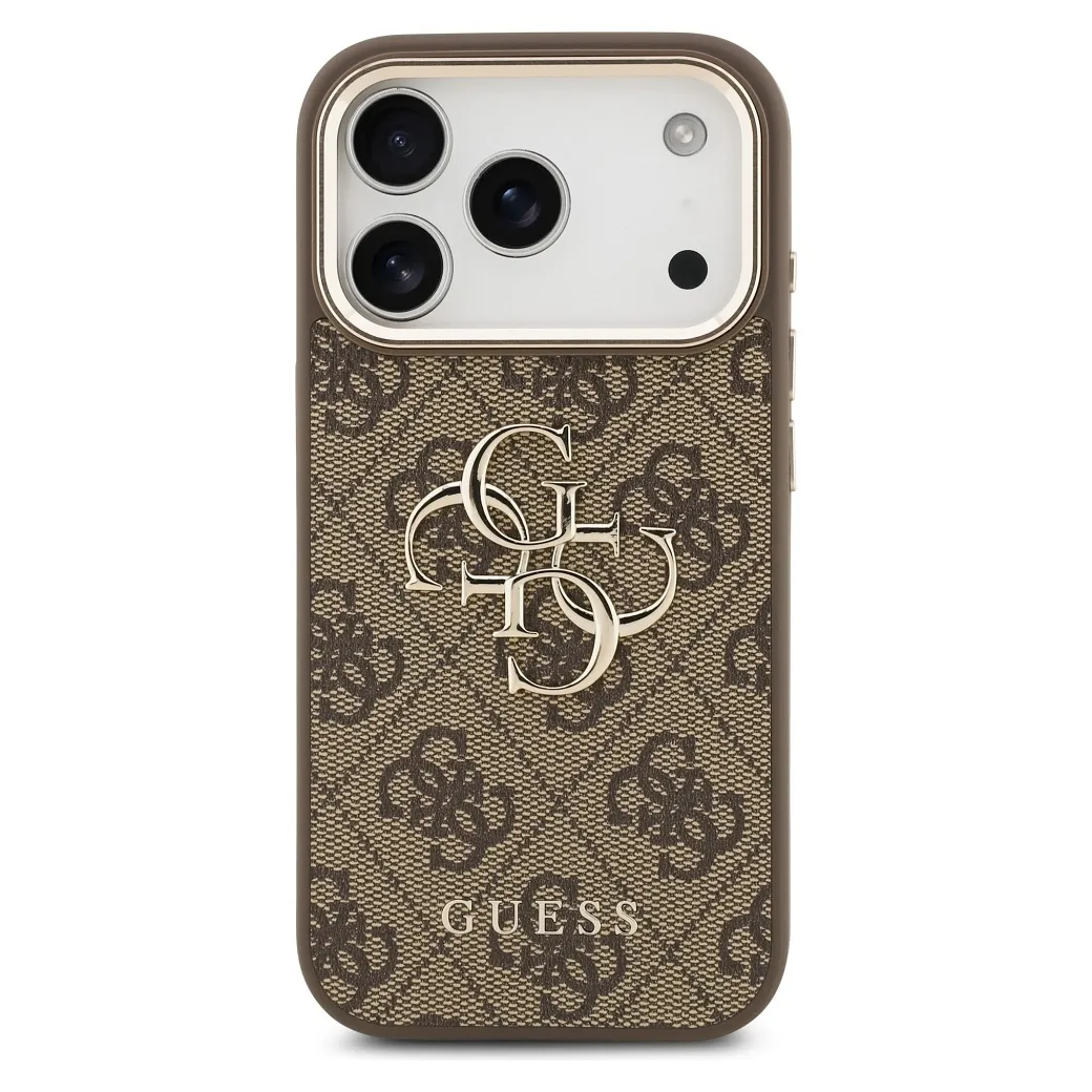 GUESS case passend für IPHONE 17 Pro GUHCP17L4GMGCBR (PU W/ Big 4G Classic Logo) gold brown
