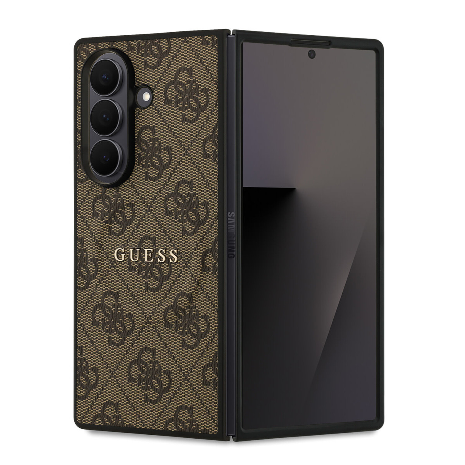 GUESS case passend für SAMSUNG Z Fold7 GUHMZFD7P4MSEGCW (Magnetic 4G PU W/ Classic) brown