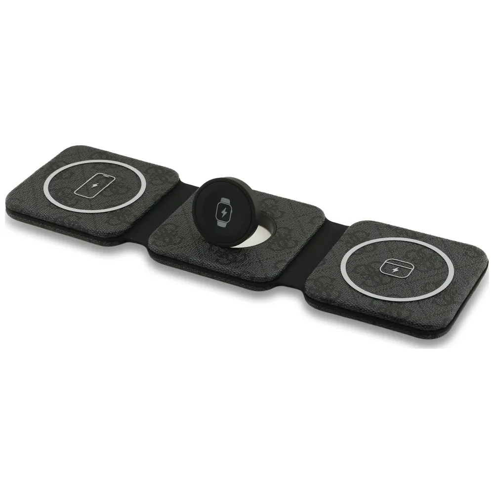 Wireless charger 3in1 kompatibel mit MagSafe 15W GUESS GUE005639 black