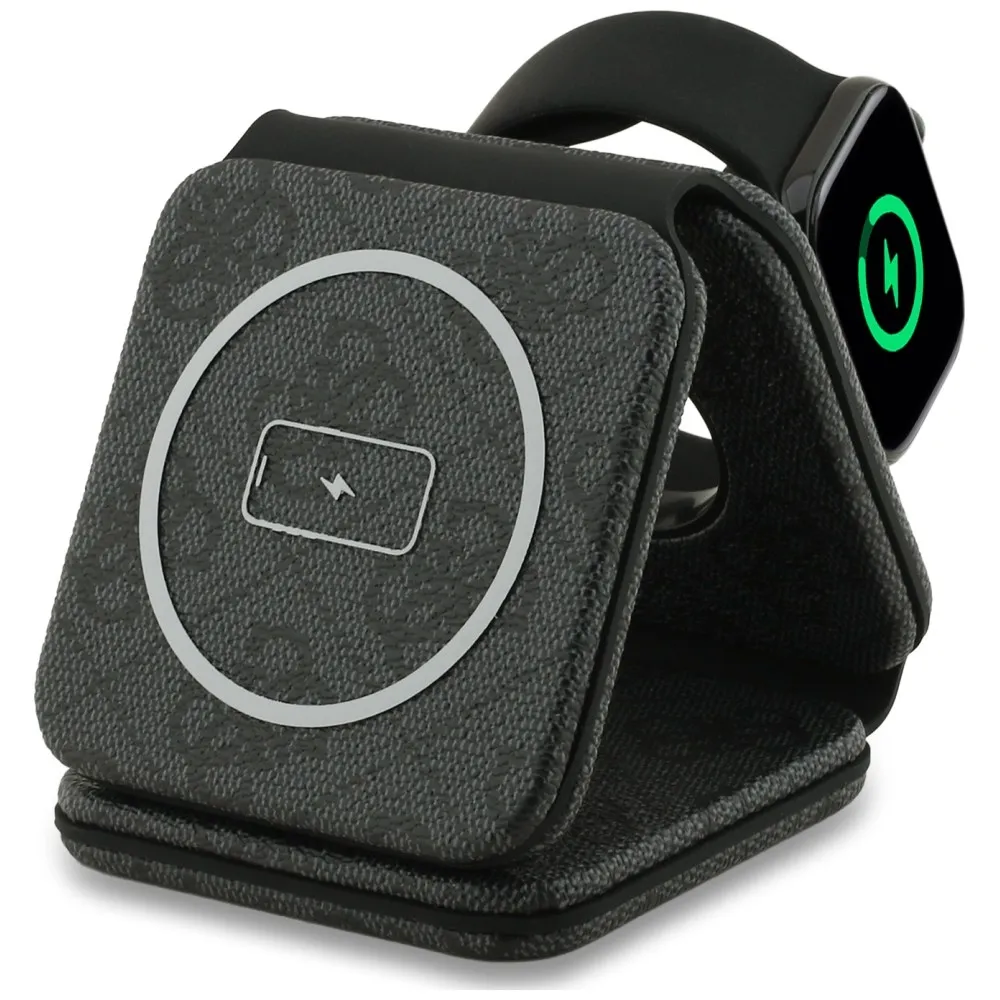 Wireless charger 3in1 kompatibel mit MagSafe 15W GUESS GUE005639 black