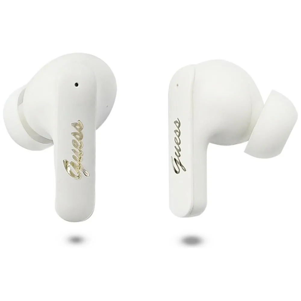 Wireless earphone GUESS TWS Script Metal Logo GUE005415 white