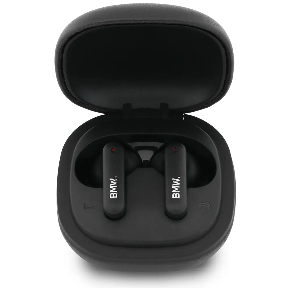 Wireless earphone ENC BMW TWS Leather Metal Logo BMW001137 black