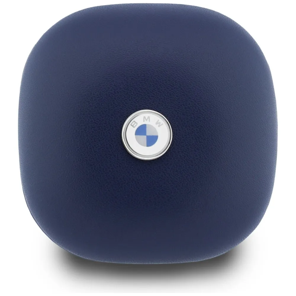 Wireless earphone ENC BMW TWS Leather Metal Logo BMW001138 dark blue