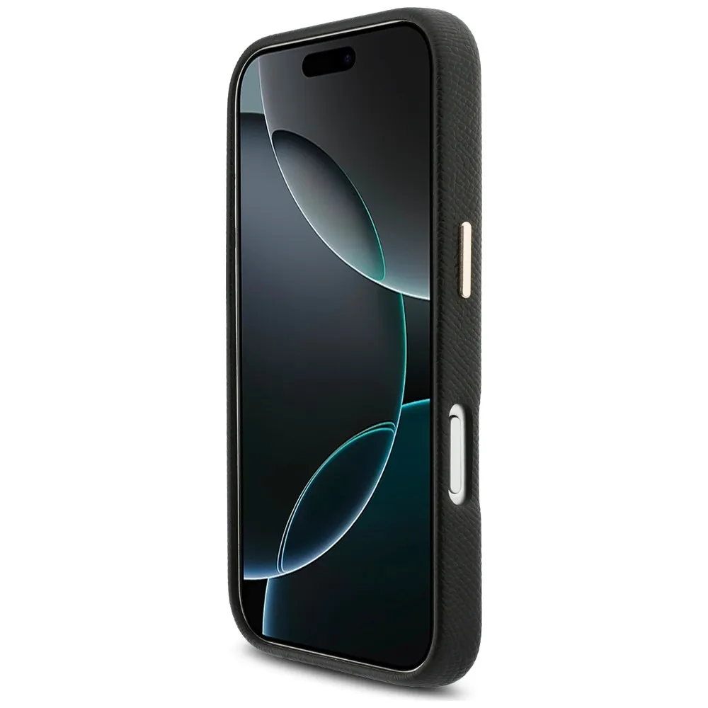 KARL LAGERFELD case passend für IPHONE 17 Pro kompatibel mit MagSafe KLHMP17L5PGFKHGK (Karl Head Logo) black
