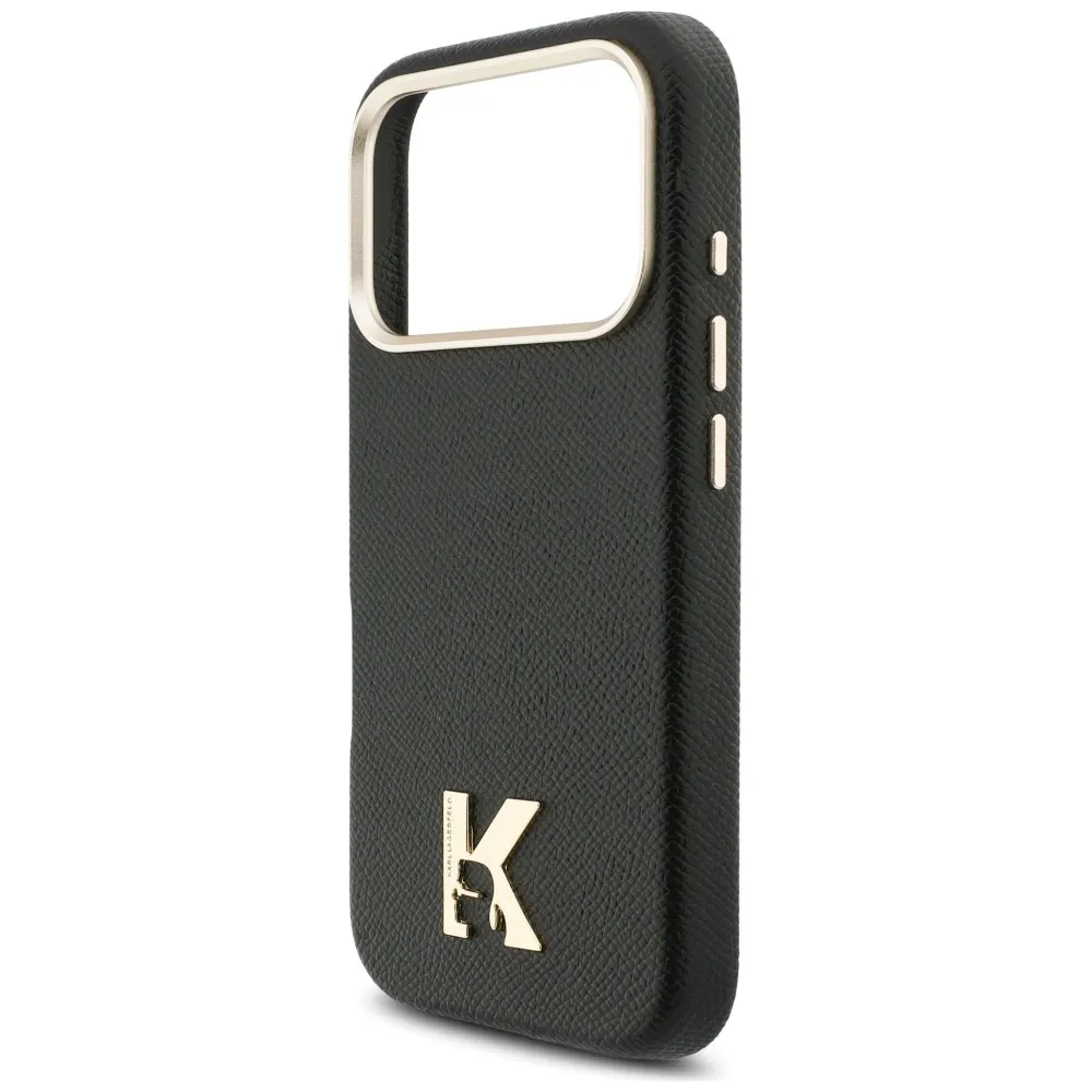 KARL LAGERFELD case passend für IPHONE 17 Pro kompatibel mit MagSafe KLHMP17L5PGFKHGK (Karl Head Logo) black