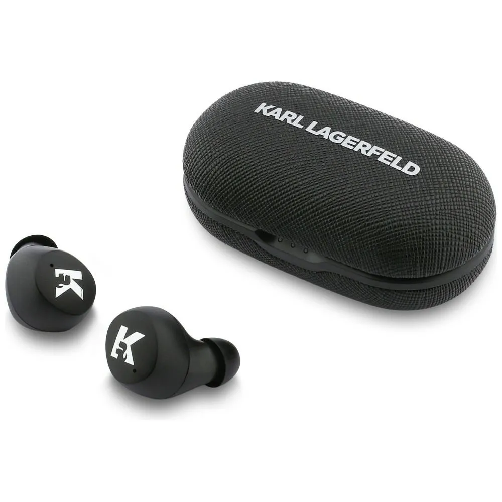 Wireless earphones ENC KARL LAGERFELD Saffiano Logo KF003013 black