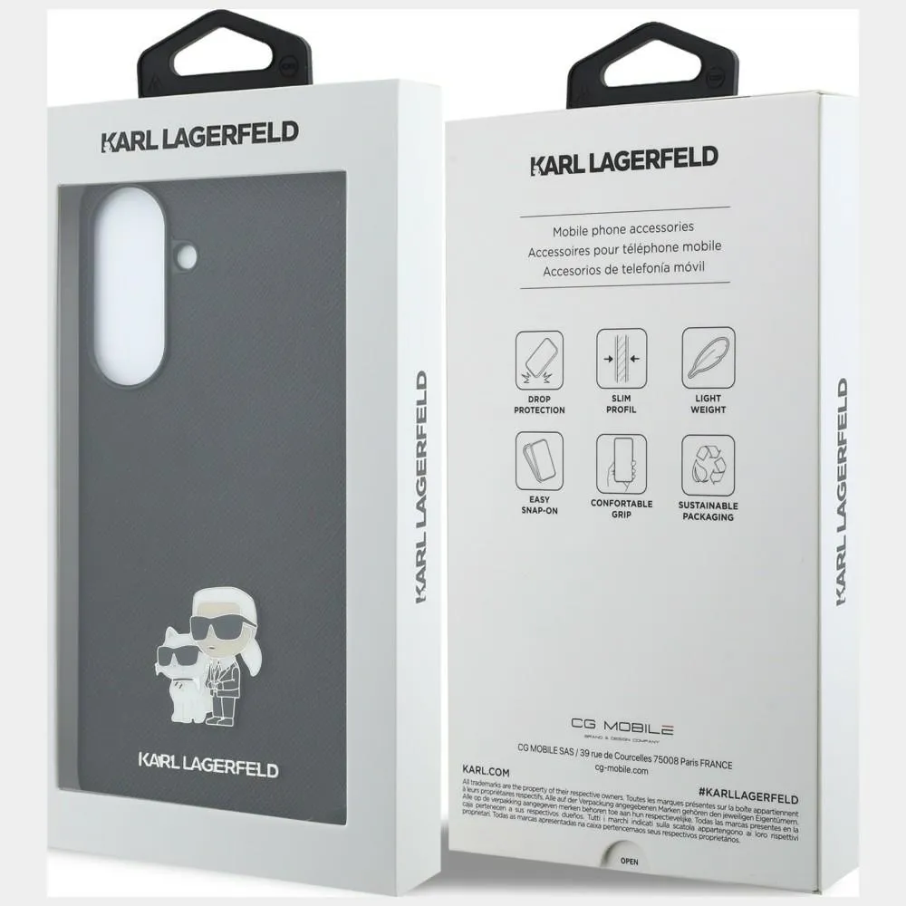 KARL LAGERFLED case passend für SAMSUNG A37 KLHCSA37PSAKCMPK (Saffiano W/ K&C Metal Logo) black