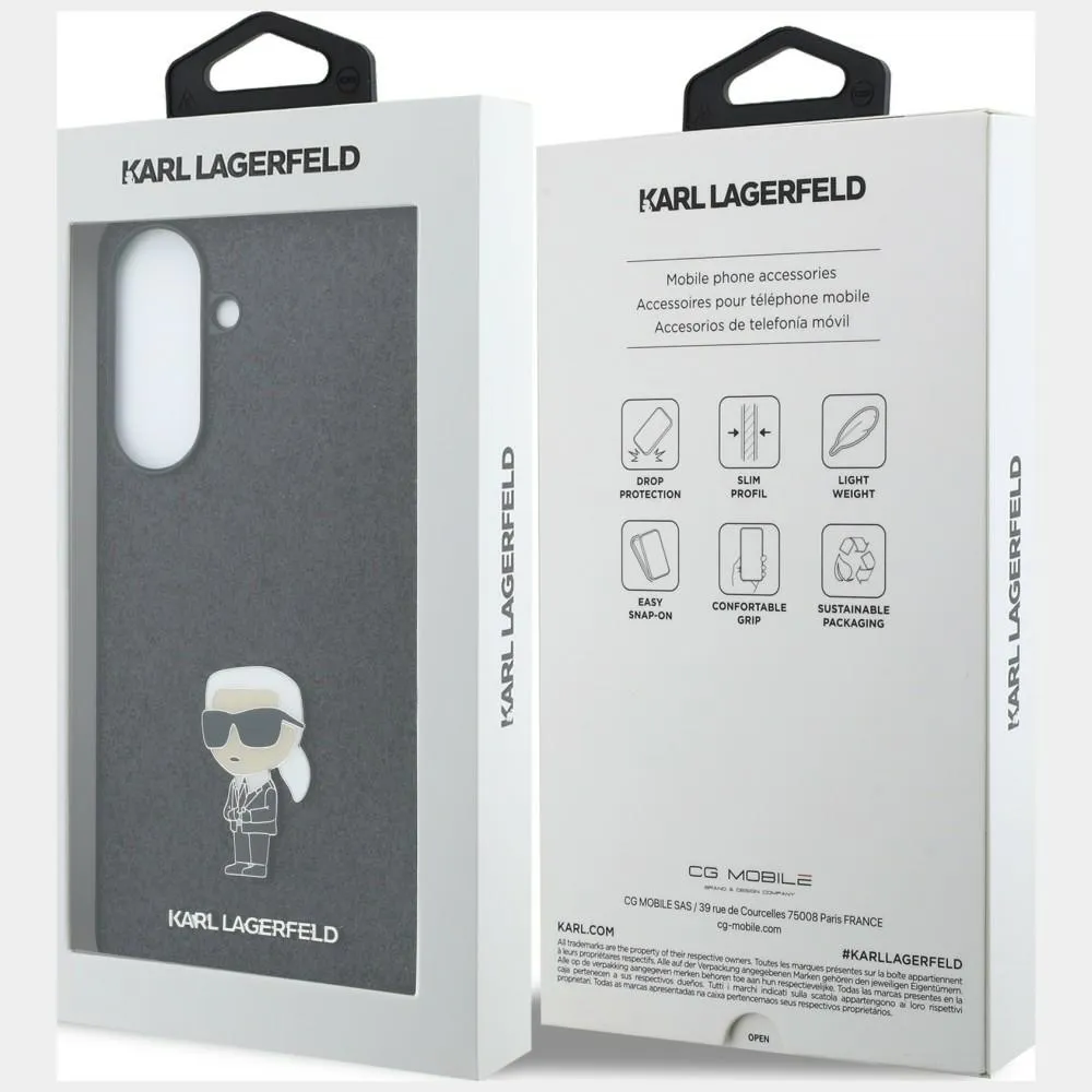 KARL LAGERFLED case passend für SAMSUNG A37 KLHCSA37GKNPSK (Fixed Glitter Ikonik Logo Metal Pin) black