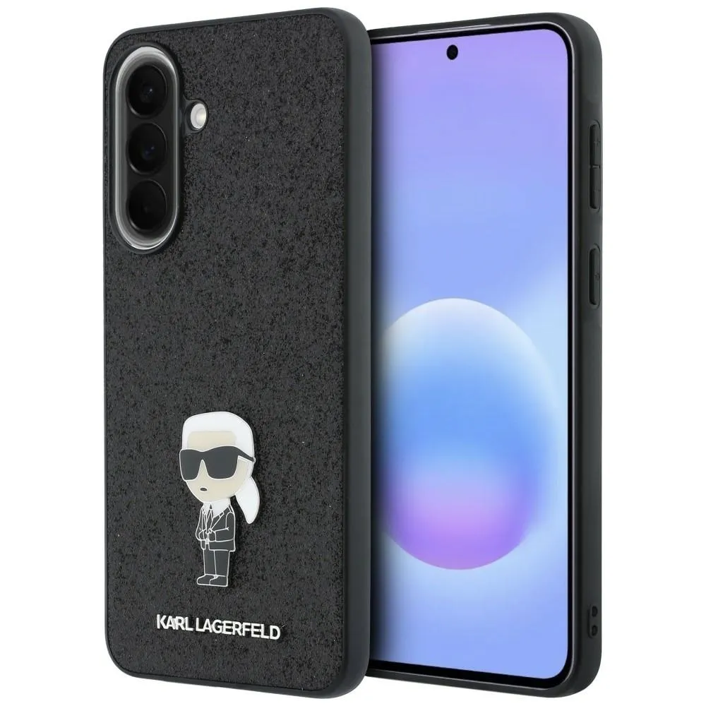 KARL LAGERFLED case passend für SAMSUNG A57 KLHCSA57GKNPSK (Fixed Glitter Ikonik Logo Metal Pin) black