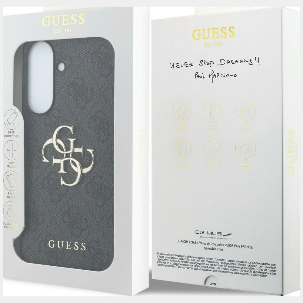 GUESS case passend für SAMSUNG Galaxy A37 GUHCSA374GMGGR (4G Big Metal Logo) black