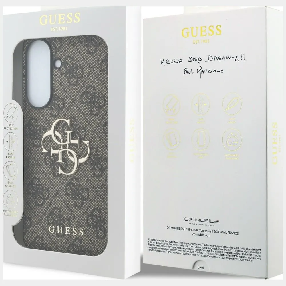 GUESS case passend für SAMSUNG Galaxy A37 GUHCSA374GMGBR (4G Big Metal Logo) brown