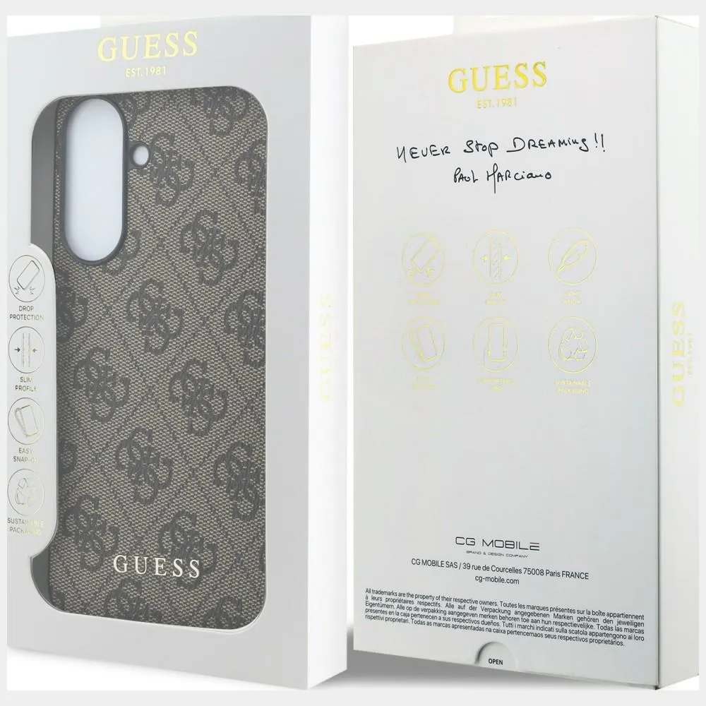 GUESS case passend für SAMSUNG Galaxy A57 GUHCSA57GF4GBR (PU 4G Classic Logo with Charm) brown