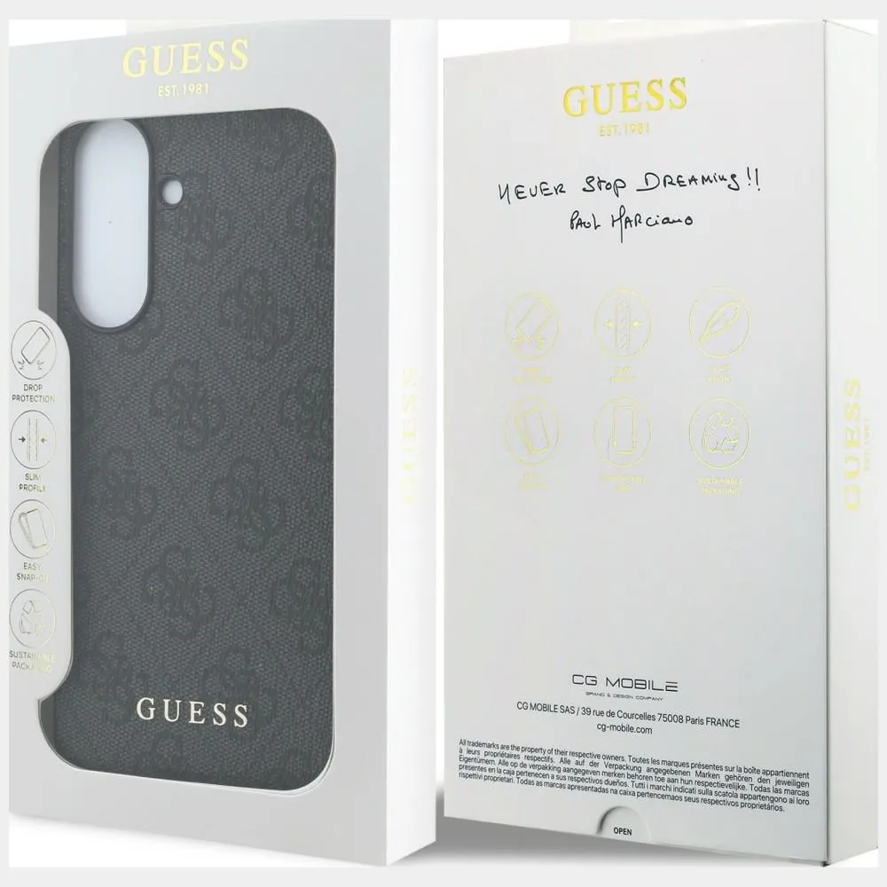 GUESS case passend für SAMSUNG Galaxy A57 GUHCSA57GF4GGR (PU 4G Classic Logo with Charm) black