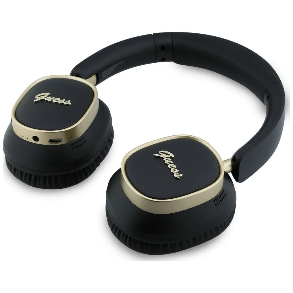 Wireless headphones Guess ENC Rectangle Metal Script black