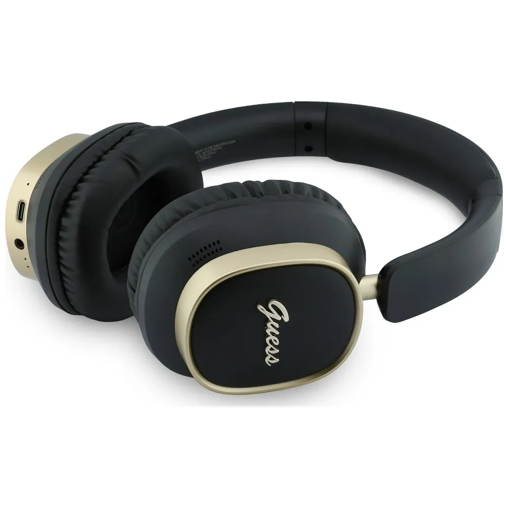 Wireless headphones Guess ENC Rectangle Metal Script black