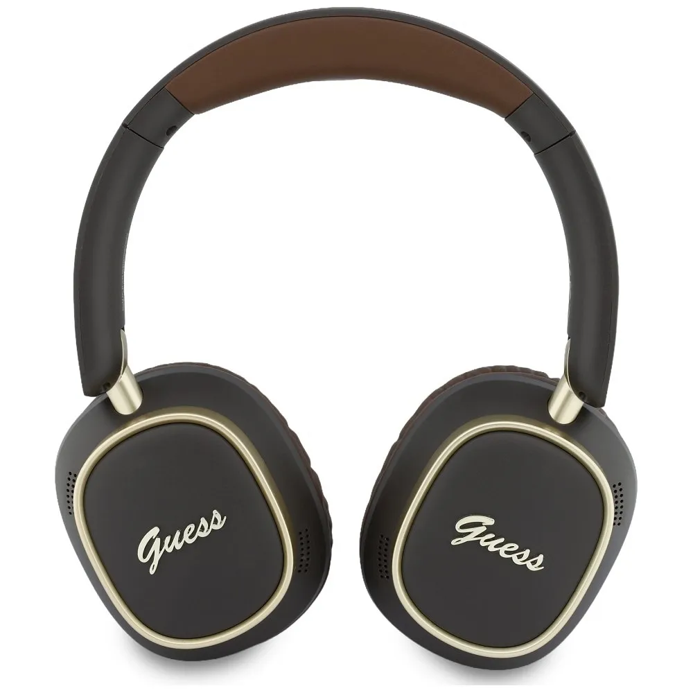 Wireless headphones Guess ENC Rectangle Metal Script brown