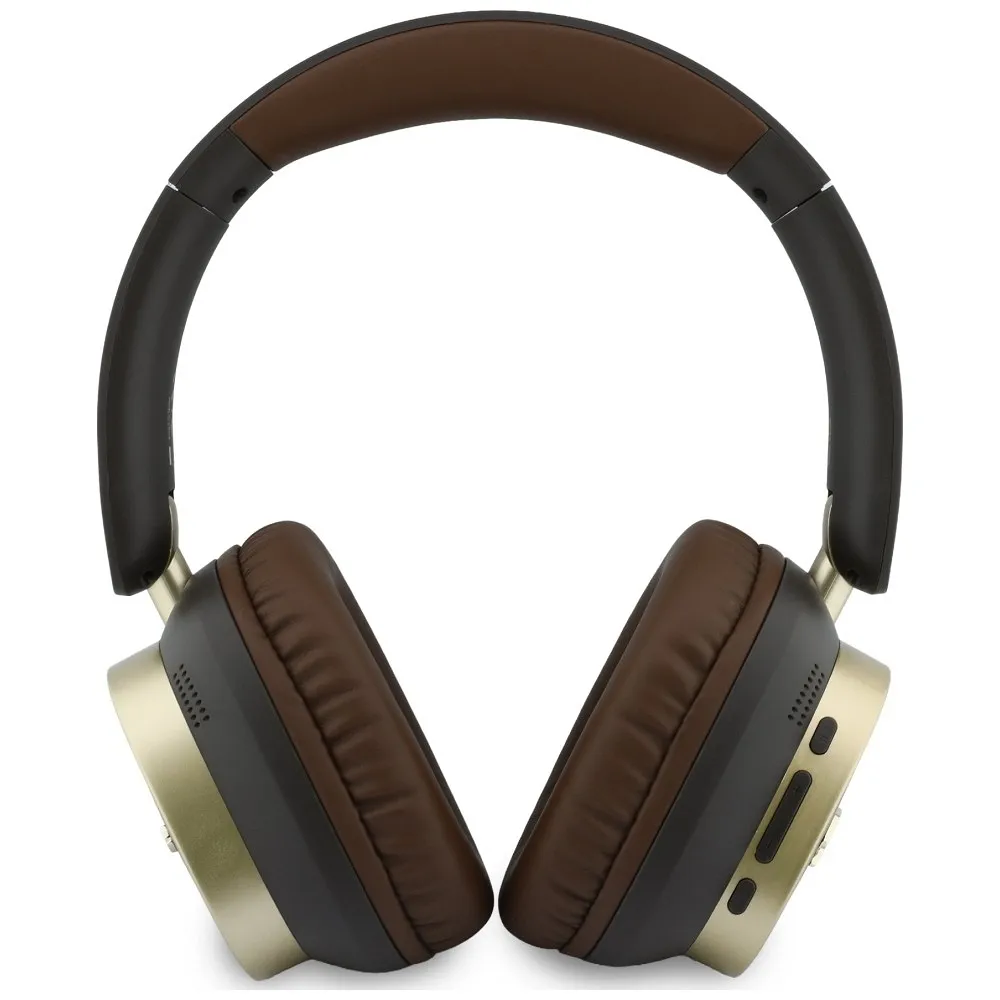 Wireless headphones Guess ENC Rectangle Metal Script brown