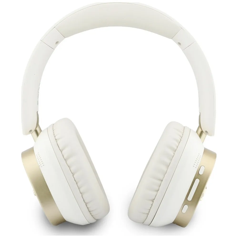 Wireless headphones Guess ENC Rectangle Metal Script white