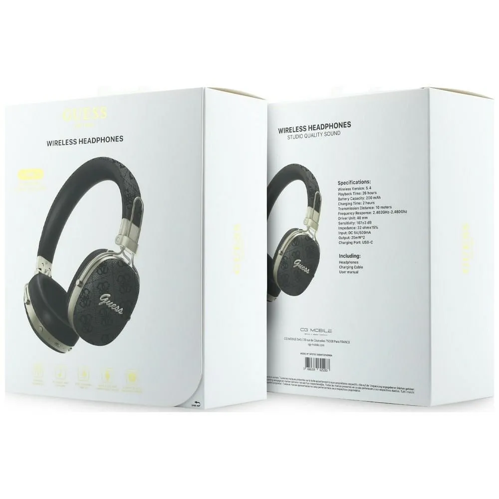 Wireless headphones Guess ENC Metal 4G Script Logo bown