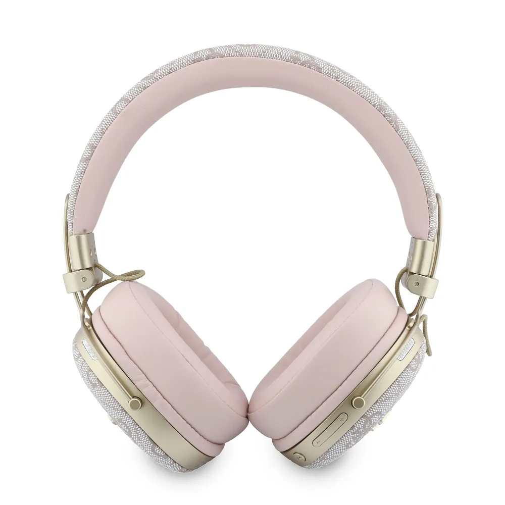 Wireless headphones Guess ENC Metal 4G Script Logo pink