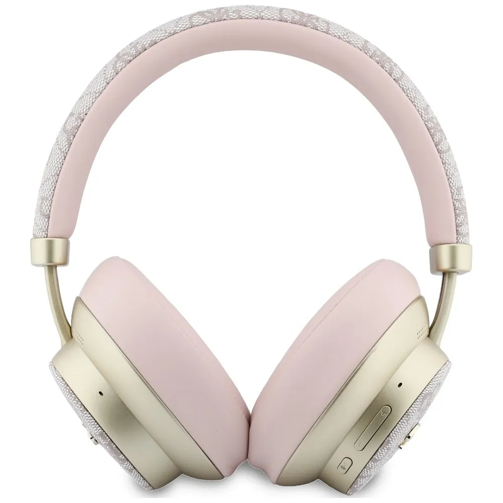Wireless headphones Guess ENC 4G Gold Script Metal pink