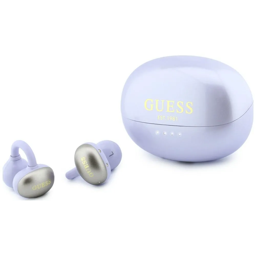 Wireless earphones OWS Guess Metalic Finish Electropated Parts Classic Logo purple