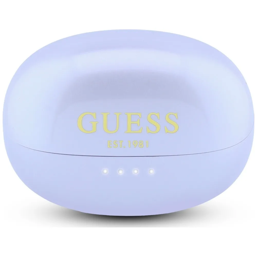 Wireless earphones OWS Guess Metalic Finish Electropated Parts Classic Logo purple