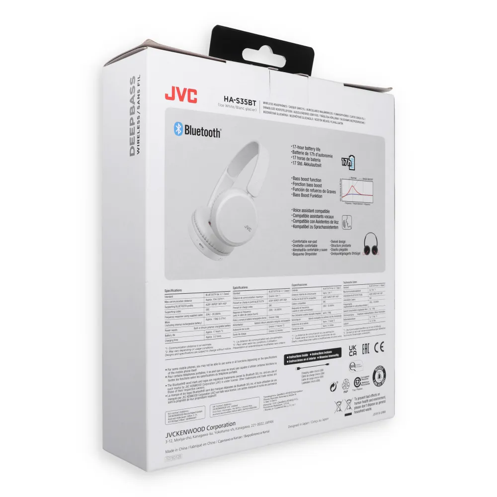 Wireless headphones JVC HAS35BTBU white