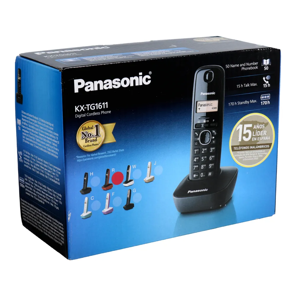 Cordless phone PANASONIC KX-TG1611SPR red