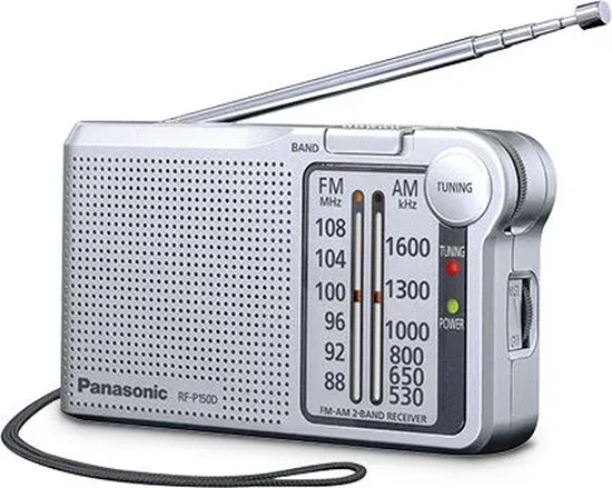 PANASONIC RF-P150DEG-S Silver pocket radio, TV-AFC silver